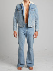 Blue Denim Sherpa Jacket