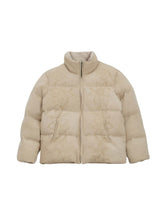 Suede Puffer Jacket