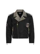 nylon moto jacket