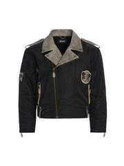 nylon moto jacket