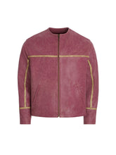 crackle leather jacket