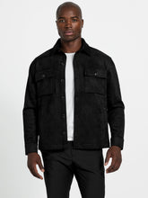 Faux suede overshirt