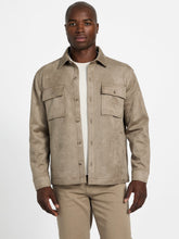 Faux suede overshirt