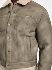 Andy Faux-Suede and Sherpa Trucker Jacket