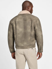 Andy Faux-Suede and Sherpa Trucker Jacket
