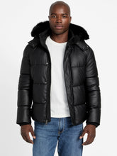 Eco Faux-Leather Puffer Jacket