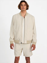 Eco Fletcher Striped Linen Flight Jacket