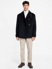 Eco Double-Breasted Wool-Blend Peacoat