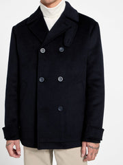 Eco Double-Breasted Wool-Blend Peacoat