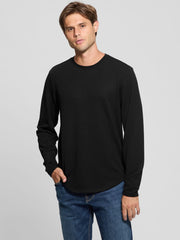 Textured Long-Sleeve Tee
