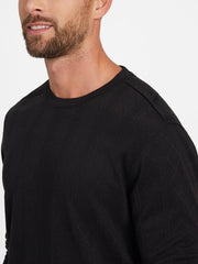 Textured Knit Long-Sleeve Top