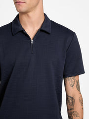 Eco Percy Textured Zip Polo