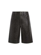 Cracked Leather Shorts