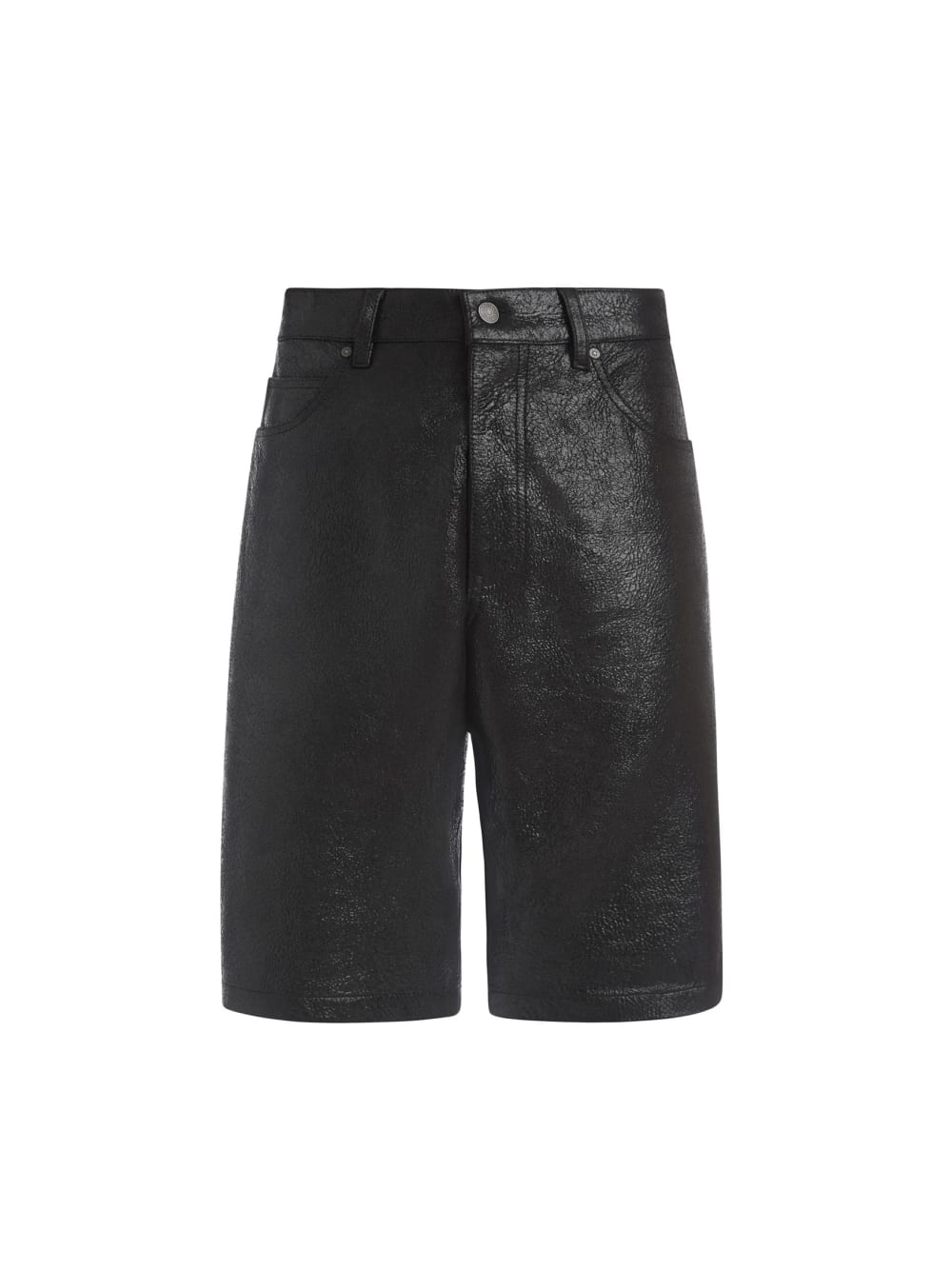 crackle leather short