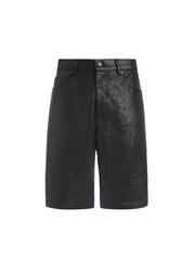 crackle leather short