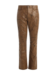 peeled flare jeans