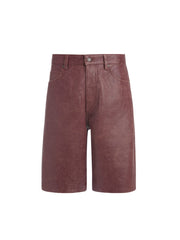 crackle leather short