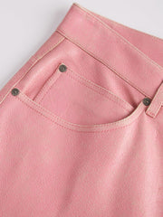 Cracked Leather Shorts