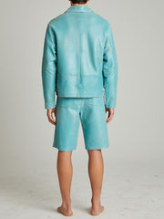 Cracked Leather Shorts