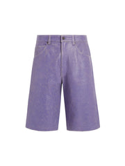 Cracked Leather Shorts