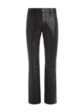 crackle leather pant