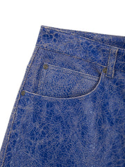 Cracked Leather Shorts