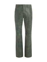 crackle leather pant