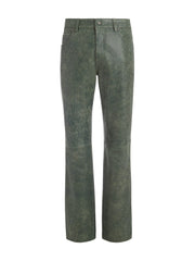 crackle leather pant