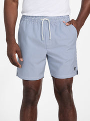 Striped Seersucker Swim Trunks