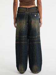 GUESS Originals Moto Wide-Leg Jeans
