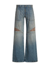 low-rise wide leg denim pants