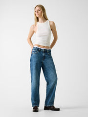 Straight-Leg Boyfriend Jeans