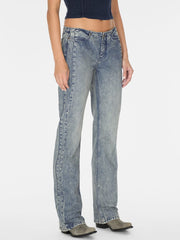 pieced denim jeans