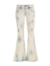 flare lace jeans