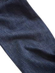 contrast denim flare pants