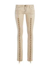 Laced Flared Denim Jeans