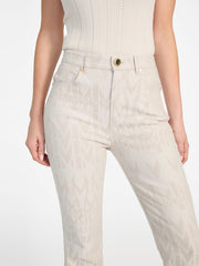 Sarah Monogram Flared Denim Pant