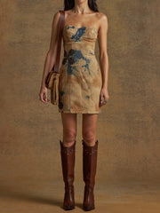 stud denim dress