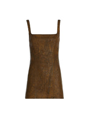 crackle denim dress