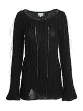 distressed wool-blend dress