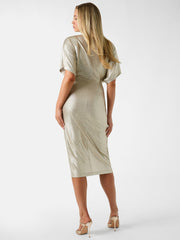 Pleated midi dress
