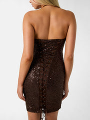 Strass mini dress