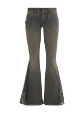 flare lace jeans