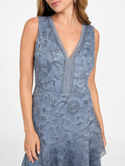 Loren Embossed Tiered Dress