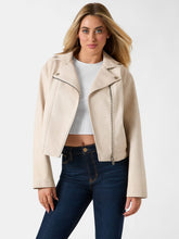 Leather biker jacket