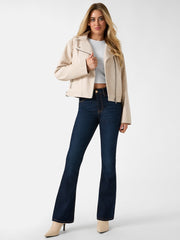 Leather biker jacket