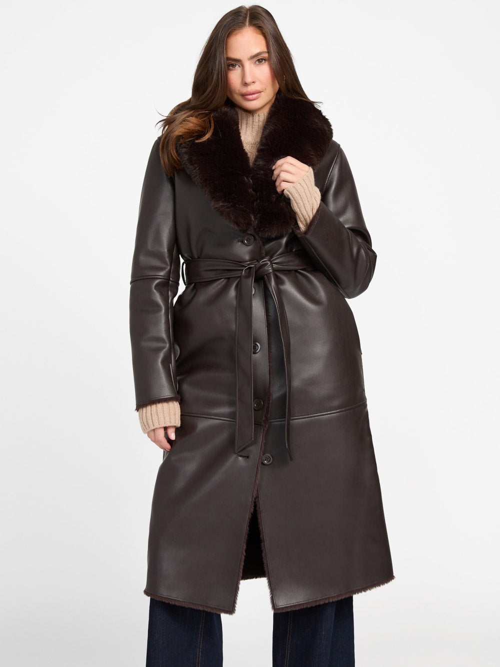 Zoey Faux-Leather Coat