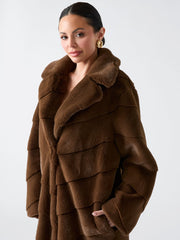 Maya Longline Faux-Fur Coat