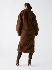 Maya Longline Faux-Fur Coat