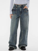 GUESS Originals Double Patch Pocket Wide Leg Jeans
